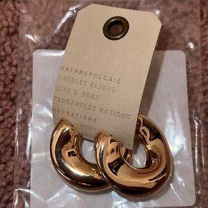 Anthropologie gold hoop earrings
